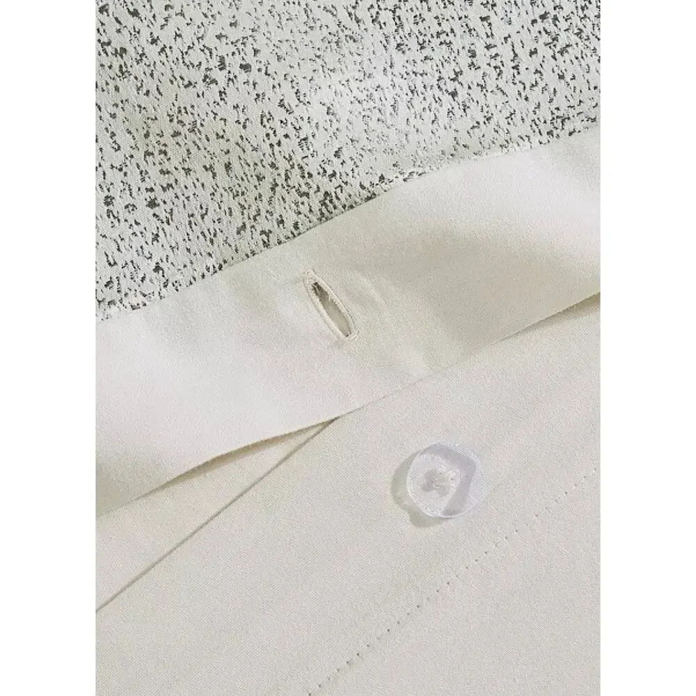Vera Wang Silver Speckled Satin Jacquard 3 pc King Duvet Cover Set 107x92